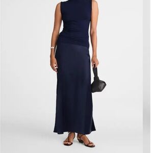 Madewell black size 2 silky slip skirt